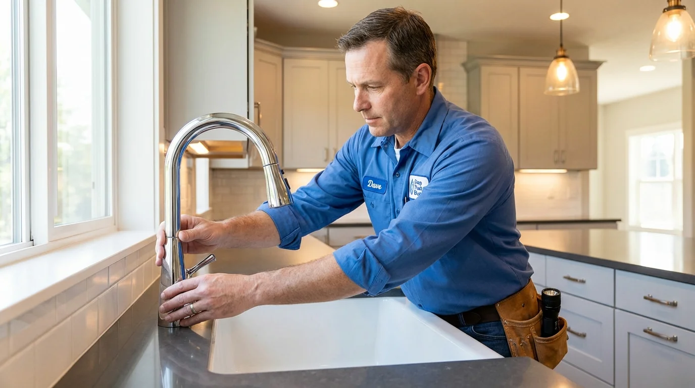 Kitchen faucet installation by Johns Plumbing LLC in Chelmsford