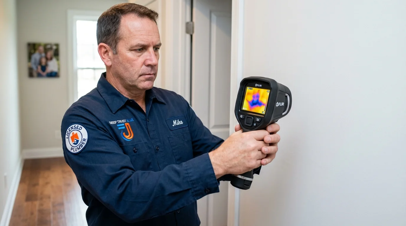 Thermal imaging leak detection by Johns Plumbing LLC in Chelmsford